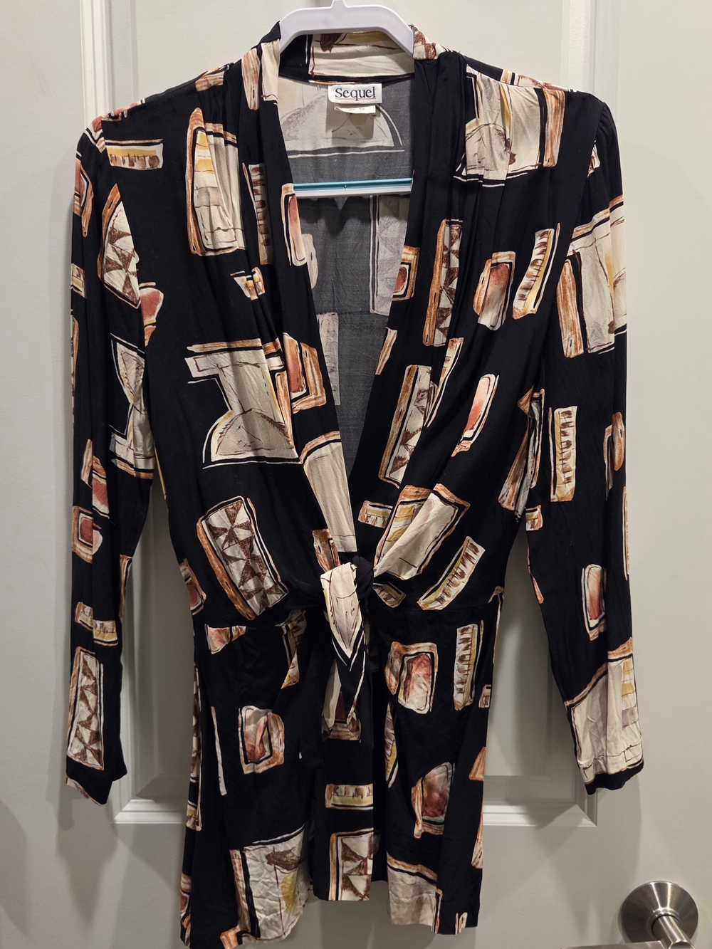 Vintage 80s 90s Abstract Print Blazer